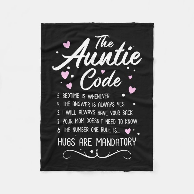The Auntie Code Fleece Blanket (Front)