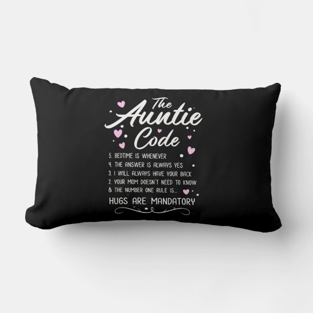 The Auntie Code Lumbar Pillow (Front)