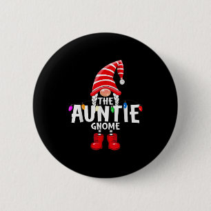 The Auntie Gnome Christmas Matching Pajama  2 Inch Round Button