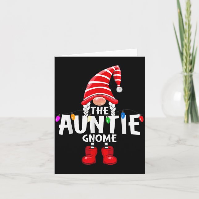 The Auntie Gnome Christmas Matching Pajama  Card (Front)