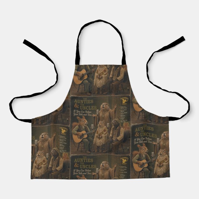 The Aunties & the Uncles: a Parody Apron (Front)