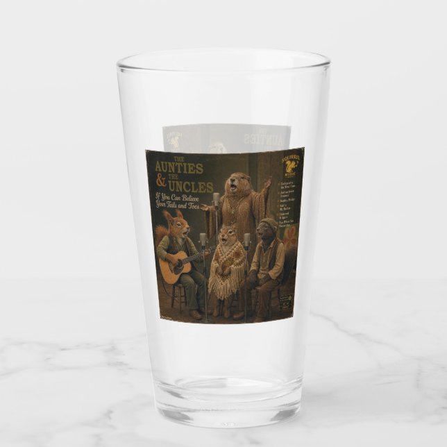 The Aunties & the Uncles: a Parody Glass (Front)