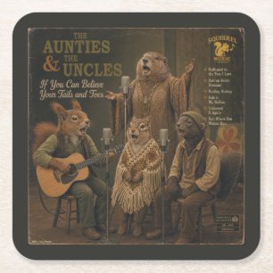 The Aunties & the Uncles Square Paper Coaster