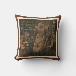 The Aunties & the Uncles Throw Pillow