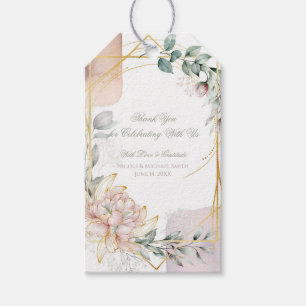 The Aureate Frame Floral Greenery Wedding  Gift Tags