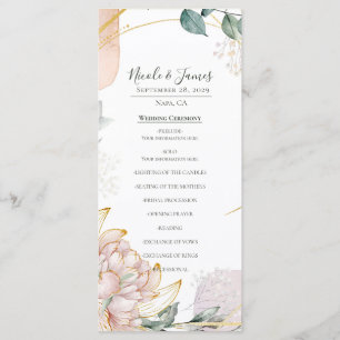 The Aureate Frame Mauve Floral Greenery Wedding Menu