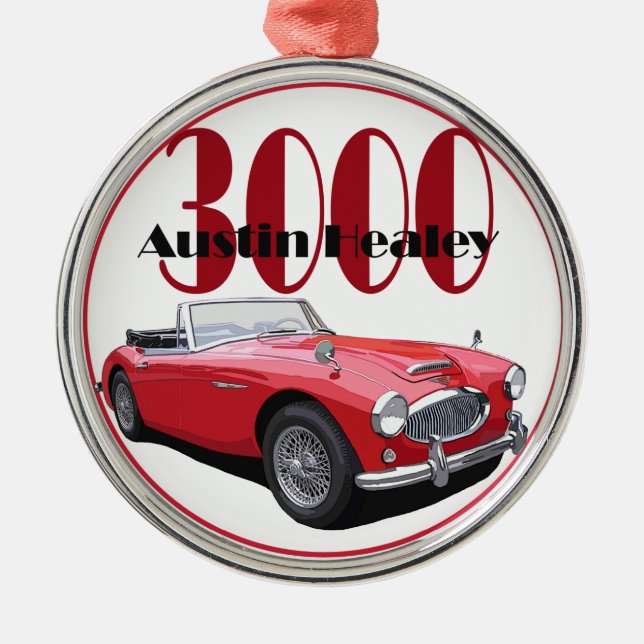The Austin Healey 3000 Metal Ornament (Front)