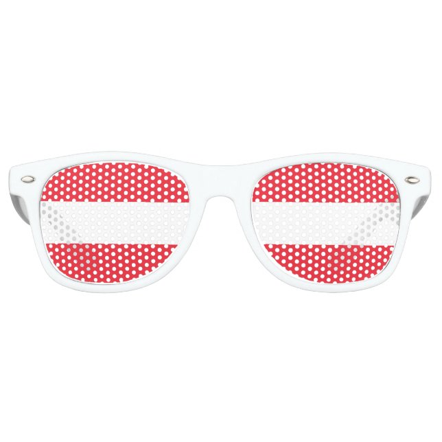 The Austrian colour | Flag of Austria Retro Sunglasses (Front)