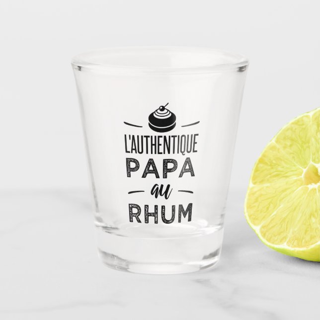 The authentic dad with rum shot glass (Front)