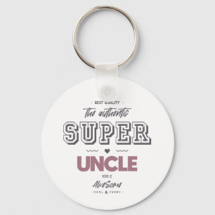 The authentic great uncle button keychain