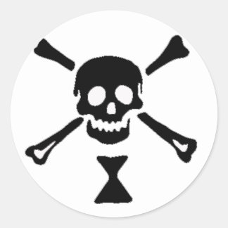 The authentic pirate flag of Emanuel Wynne Classic Round Sticker