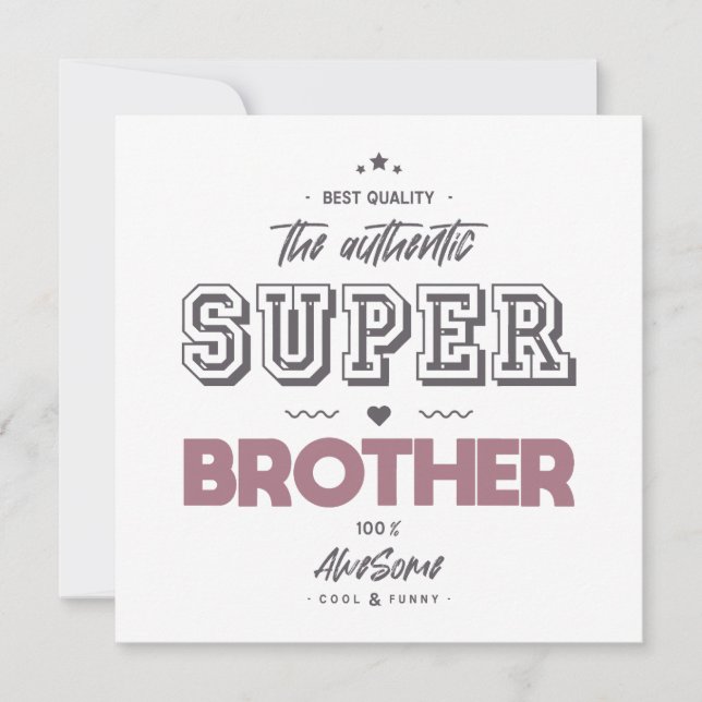 The authentic super brother card (Front)
