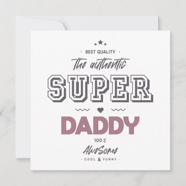 The authentic super daddy card (Front)