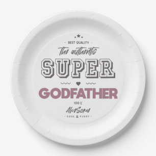 The authentic super godfather paper plate