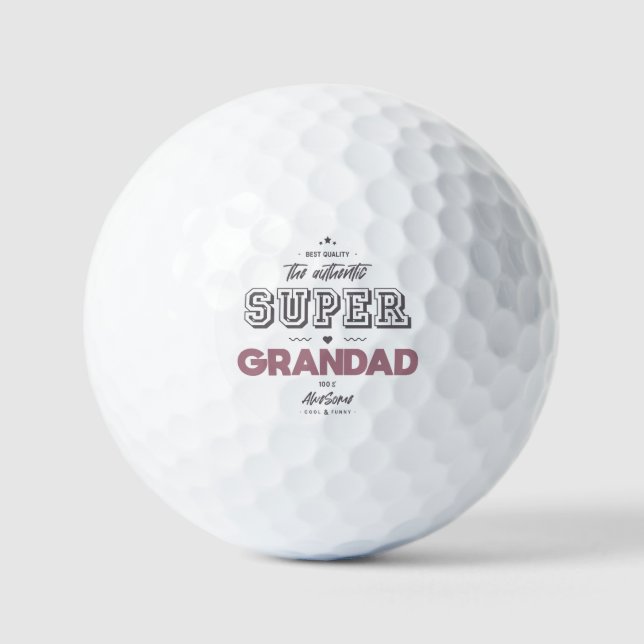 The authentic super grandad golf balls (Front)