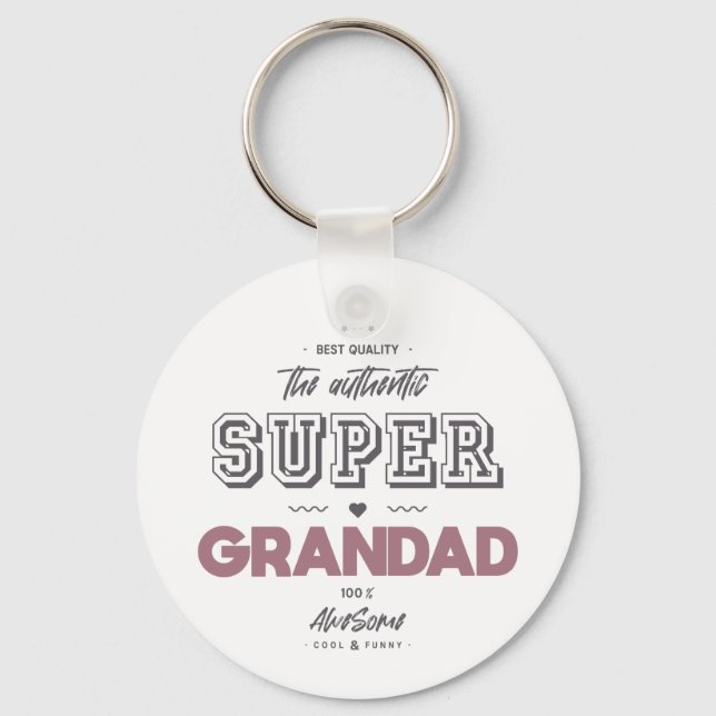 The authentic super grandad keychain (Front)