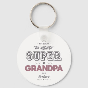 The authentic super grandpa keychain