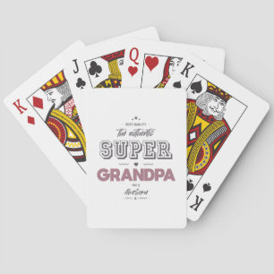The authentic super grandpa playing cards
