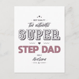 The authentic super step dad postcard