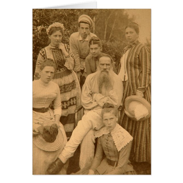 The author Leo Tolstoy with his family (Front)
