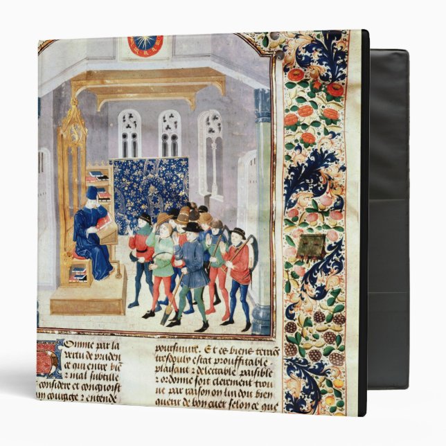 The Author Presenting his Book to the Peasants Binder (Front/Inside)