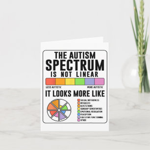 The Autism Spectrum Is Not Linear Autism Awareness Card
