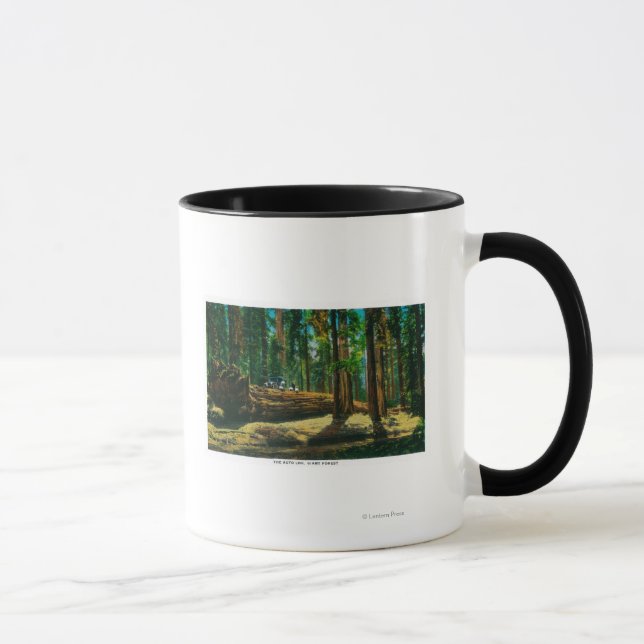 The Auto Log in Giant Forest, Redwoods Mug (Right)
