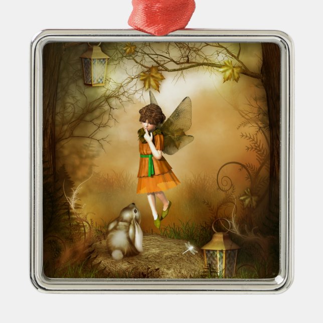 The Autumn Fairy Metal Ornament (Front)