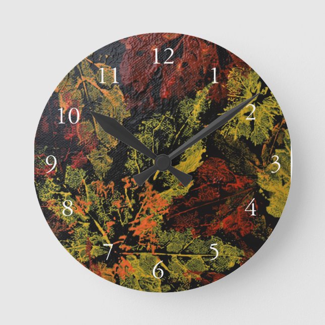 The Autumn Leaves Round Clock (Front)