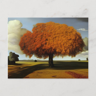 The Autumn Oak Fine Art Surreal Style  Postcard