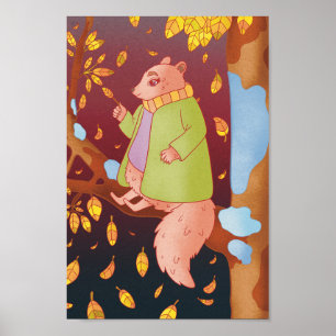 The Autumn Squirrel Poster