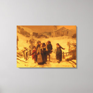 The Avalanche (by Gerolamo Induno) Canvas Print