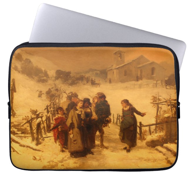 The Avalanche (by Gerolamo Induno) Laptop Sleeve (Front)