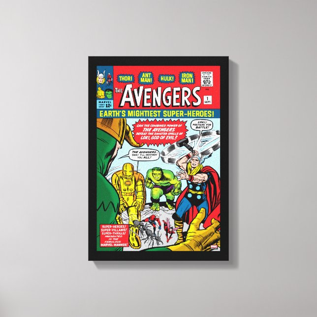The Avengers #1 Comic Cover Canvas Print (Front)
