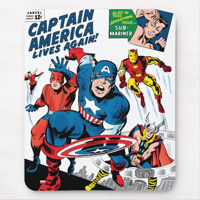 The Avengers #4 Comic Cover Mouse Pad (Front)