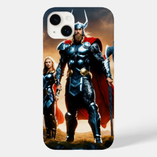 the Avengers defending a heavily fortified Case-Mate iPhone 14 Plus Case