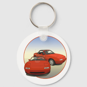 The Avenue Art Red Sports Car Keychain