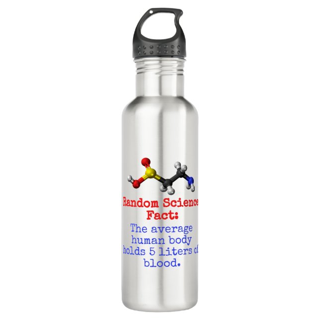 The Average Human Body  - Science Fact 710 Ml Water Bottle (Front)