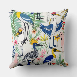 The Aviary Almanac Throw Pillow