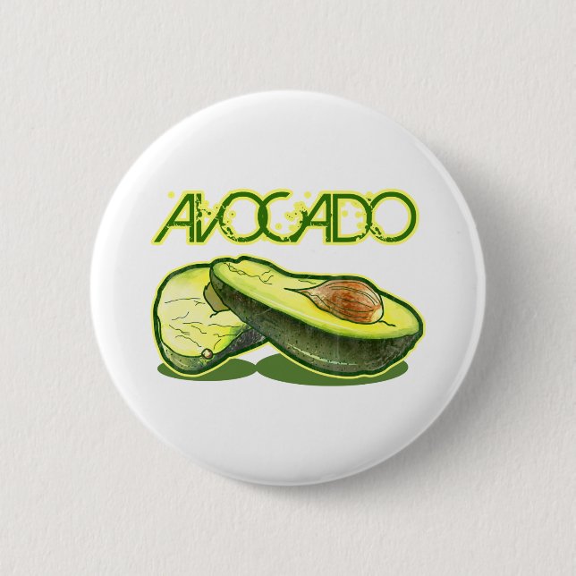 The Avocado 2 Inch Round Button (Front)