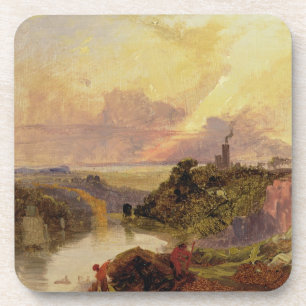The Avon Gorge at Sunset (oil on paper) Coaster