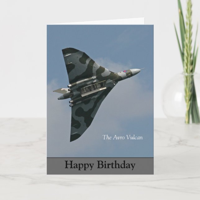 The Avro Vulcan Happy Birthday Card (Front)