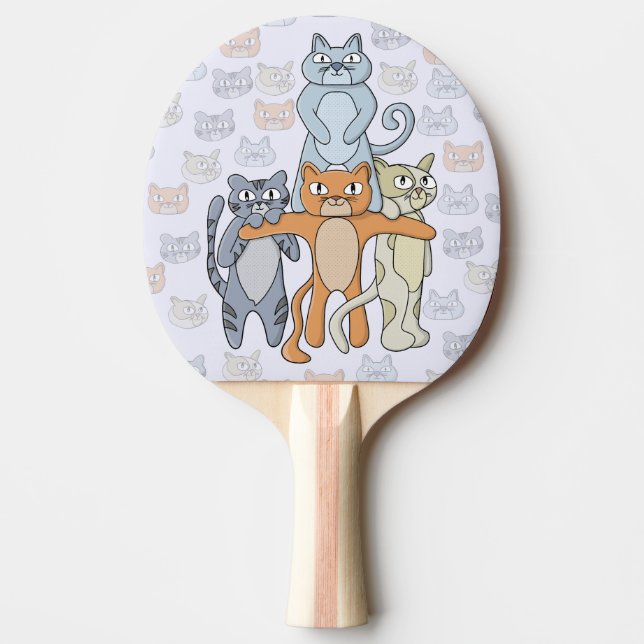 The Awesome Cats Ping Pong Paddle (Front)