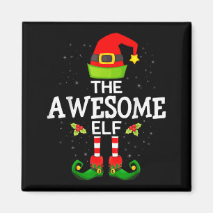 The Awesome Elf Christmas Family Matching Pajama  Magnet