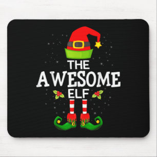 The Awesome Elf Christmas Family Matching Pajama Mouse Pad