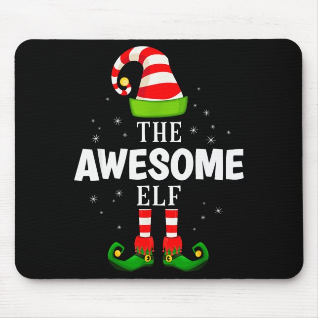 The Awesome Elf Christmas Pjs Matching Pajama  Mouse Pad (Front)