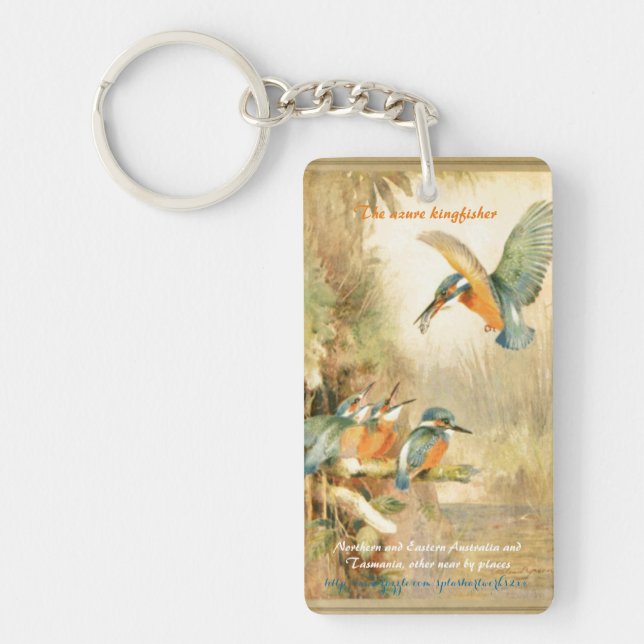 "The azure kingfisher" Keychain (Front)