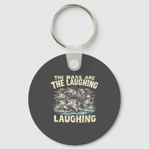 The B Are Laughing Funny Fishing Design Keychain