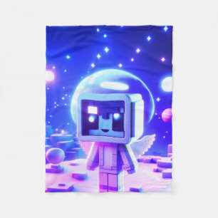 The Baby Angel Astronaut in Space on a Warm Fleece Blanket