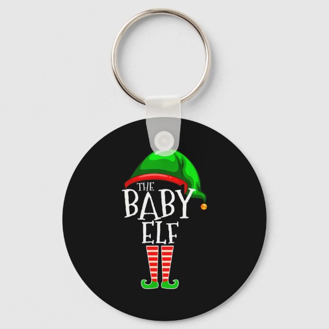 The Baby Elf Group Matching Family Christmas  Keychain (Front)